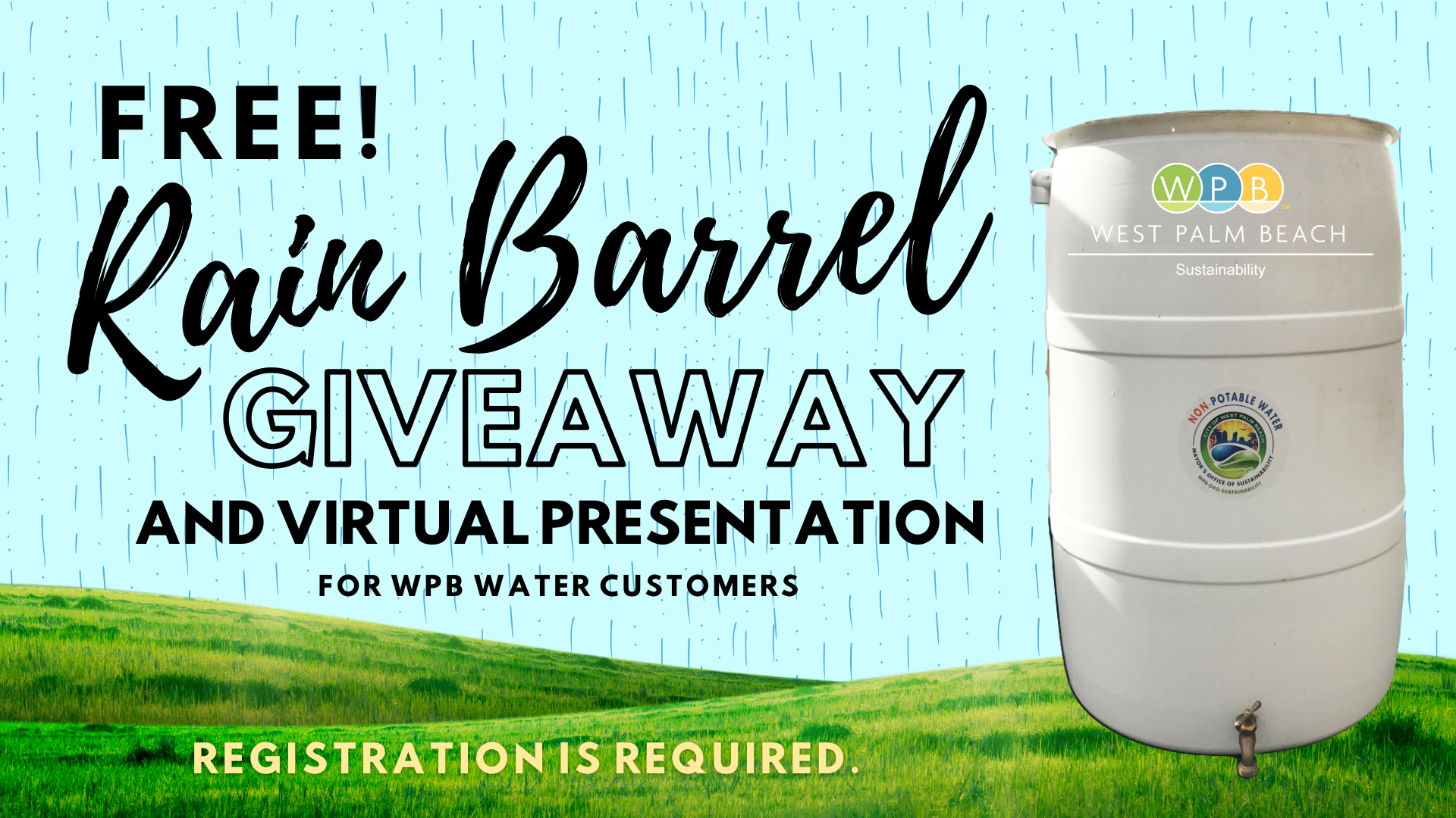 Save water with a FREE Rain Barrel!