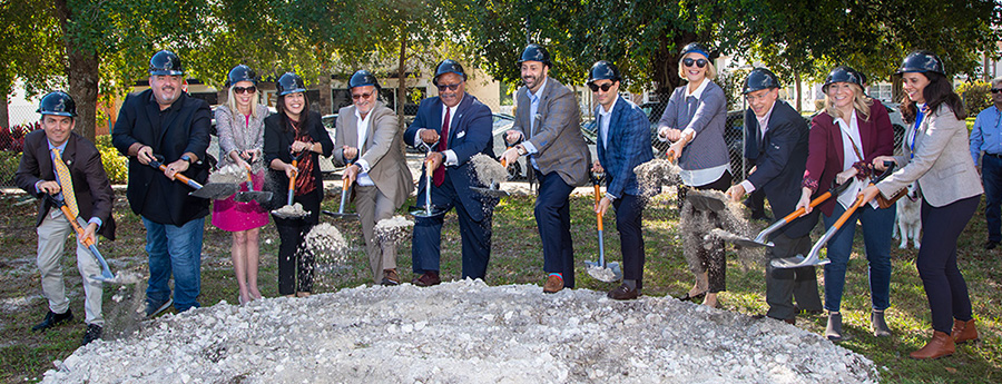 Mayor James at the groundbreaking for The District at Northwood