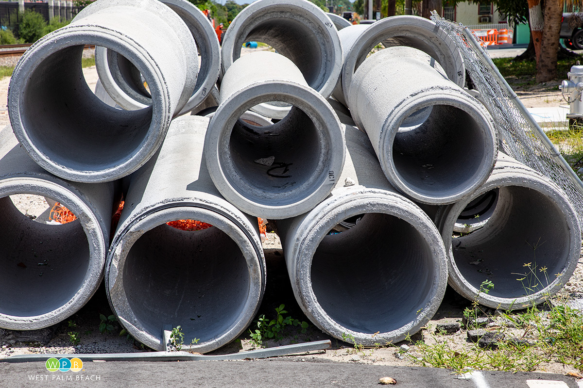 Storm Drianage pipes - shot on Tamarind at Flagler Station - a