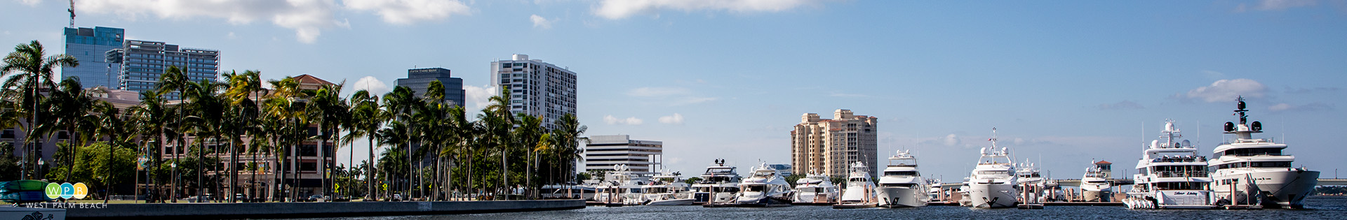 Page banner, looking north from Clematis Street docks at 5 p.m