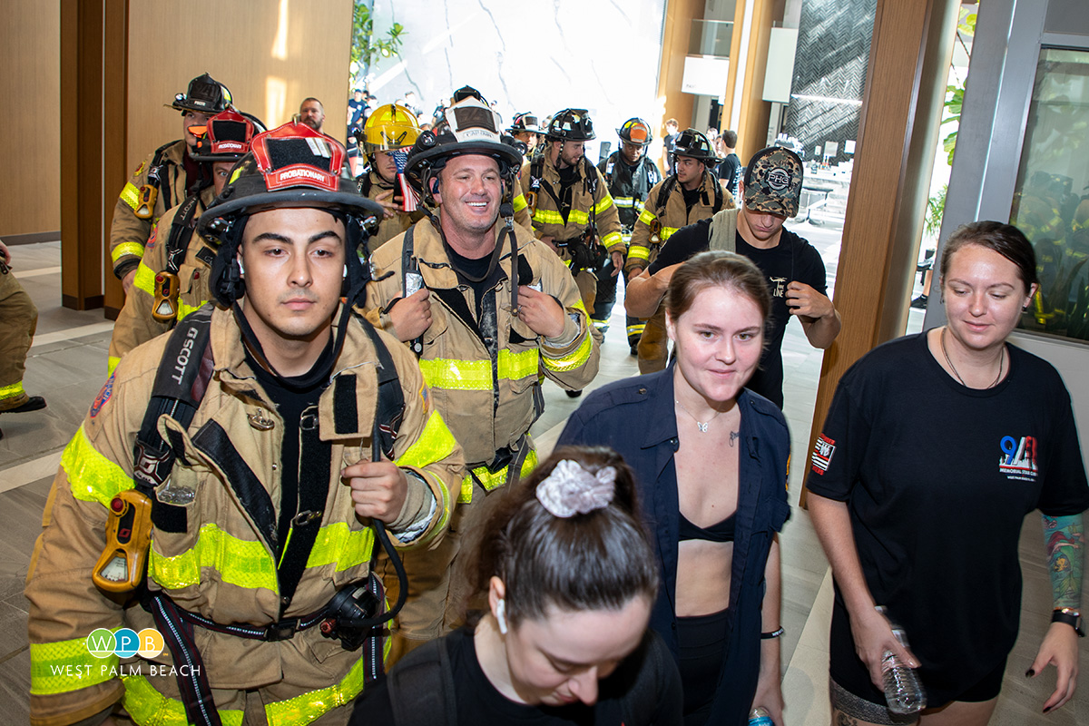 headed to the stairs to begin the climb