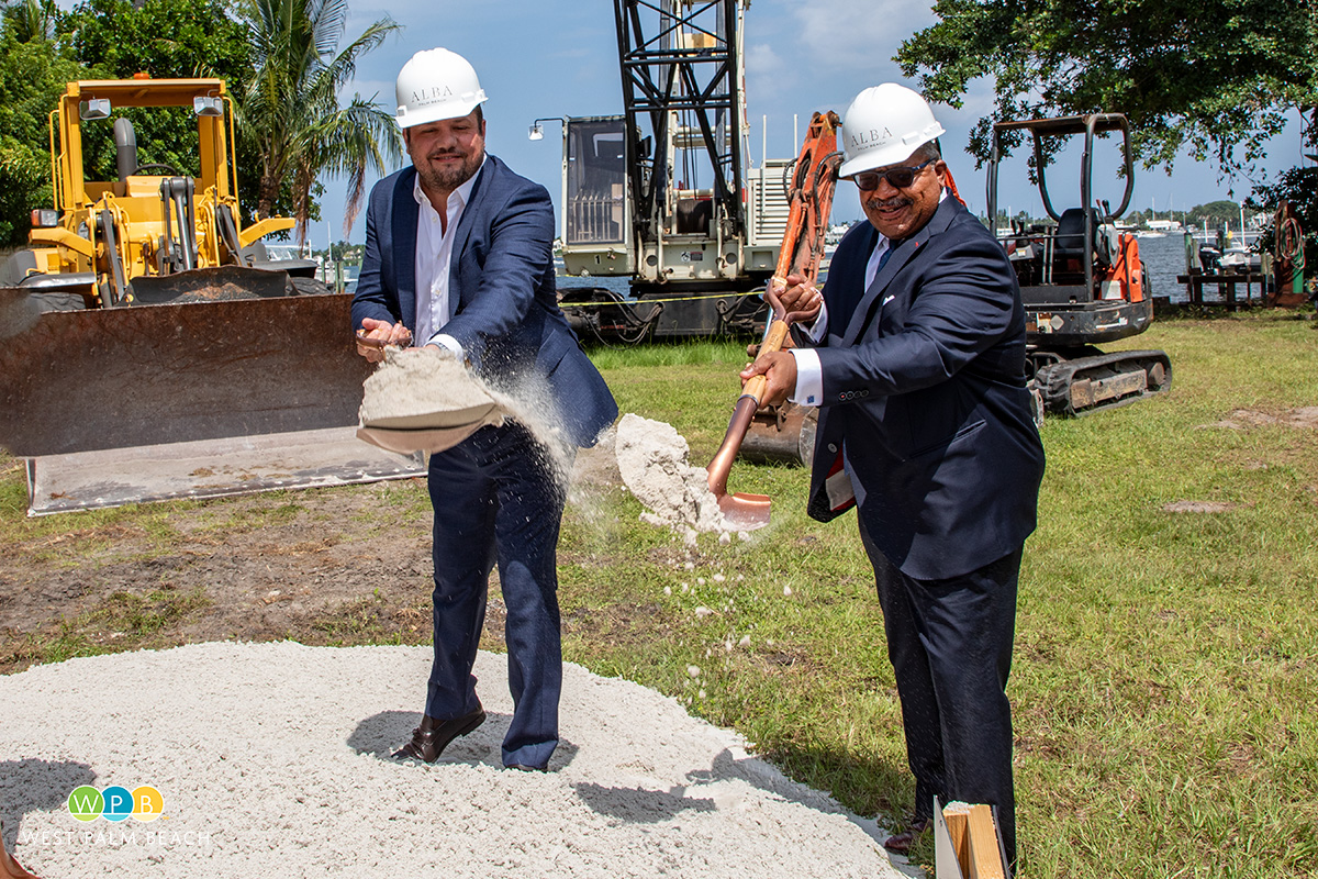 Alba Groundbreaking - Kenneth Baboun and Mayor Keith A. James - a