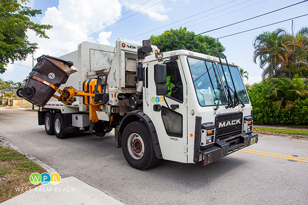 Automated sanitation truck thumb