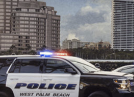 WPB Police Car near downtown waterfront