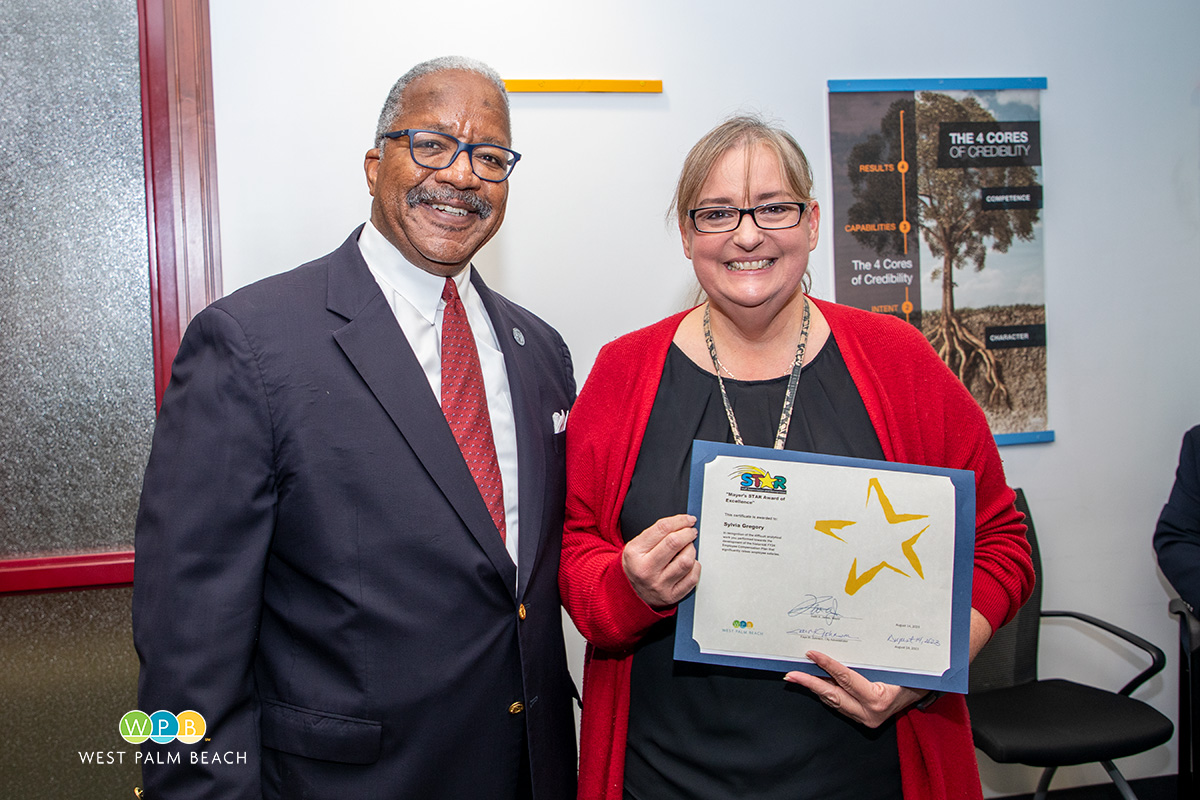 Mayor Keith A. James and Sylvia Gregory - a