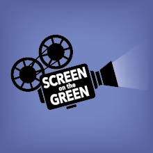 Screen on the Green logo on violet background