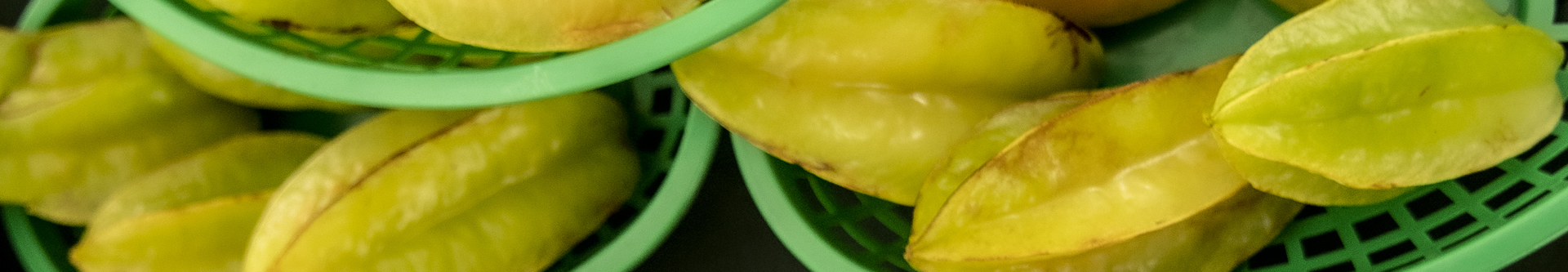 Close-up image of star fruits