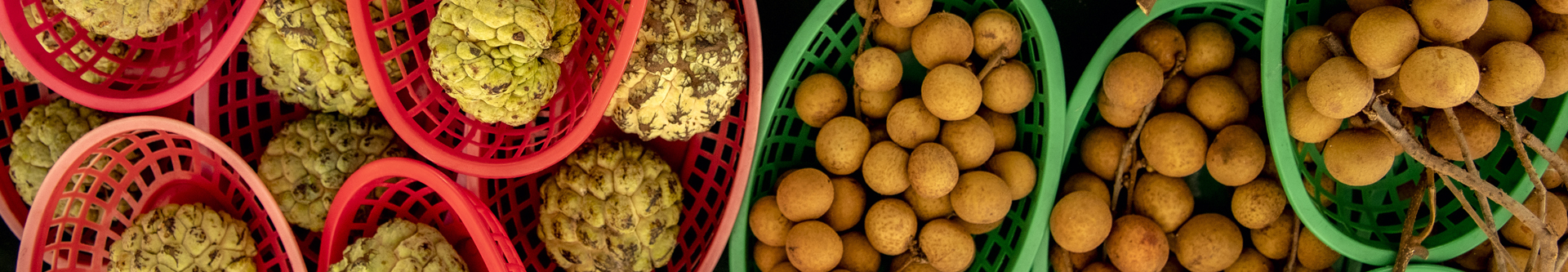 Close-up image of exotic fruits