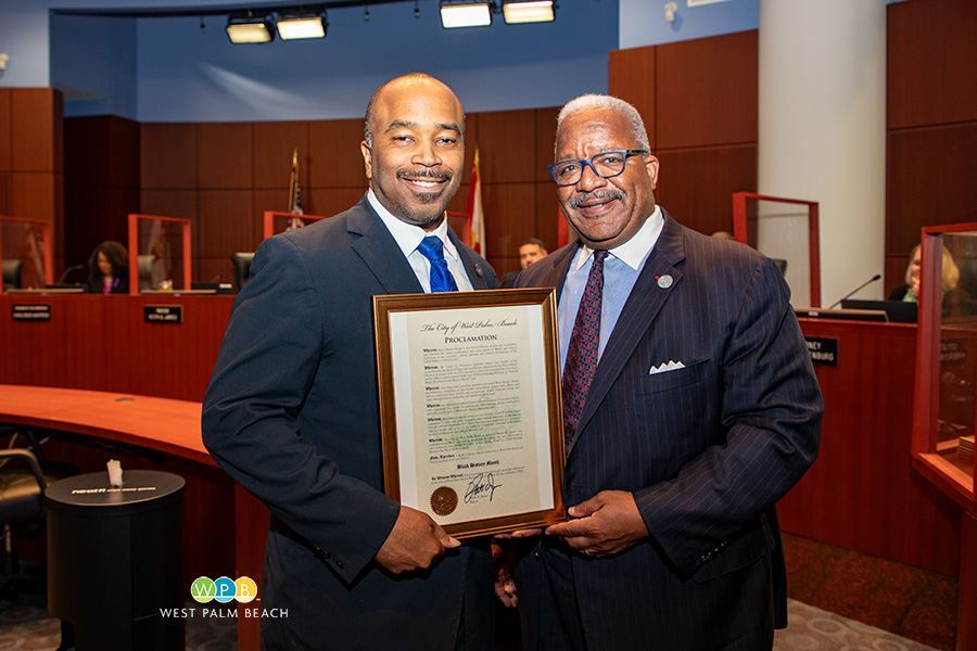 State Senator Bobby Powell and Mayor Keith A. James - a