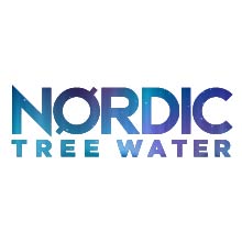 Nordic Tree Water Logo: type only in sans serif block font; letters are blue and purple