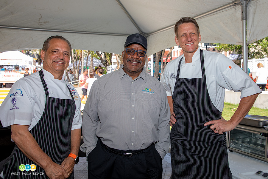 Mayor with Chef Joey, Palm Beach Catering - a