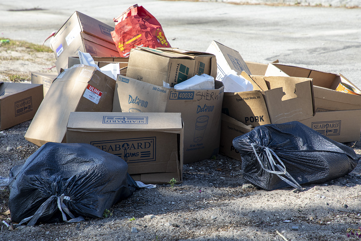 Illegal dumping 2145 Spruce Ave.