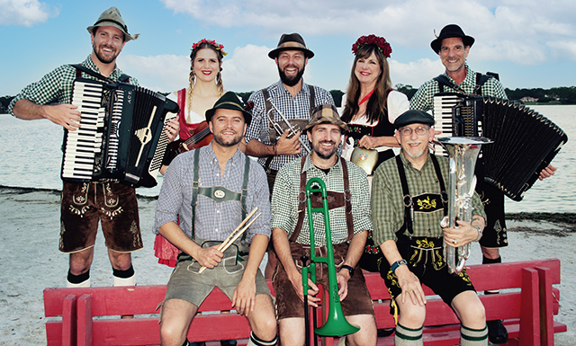 Photo of the DeLeon family Oktoberfest band.