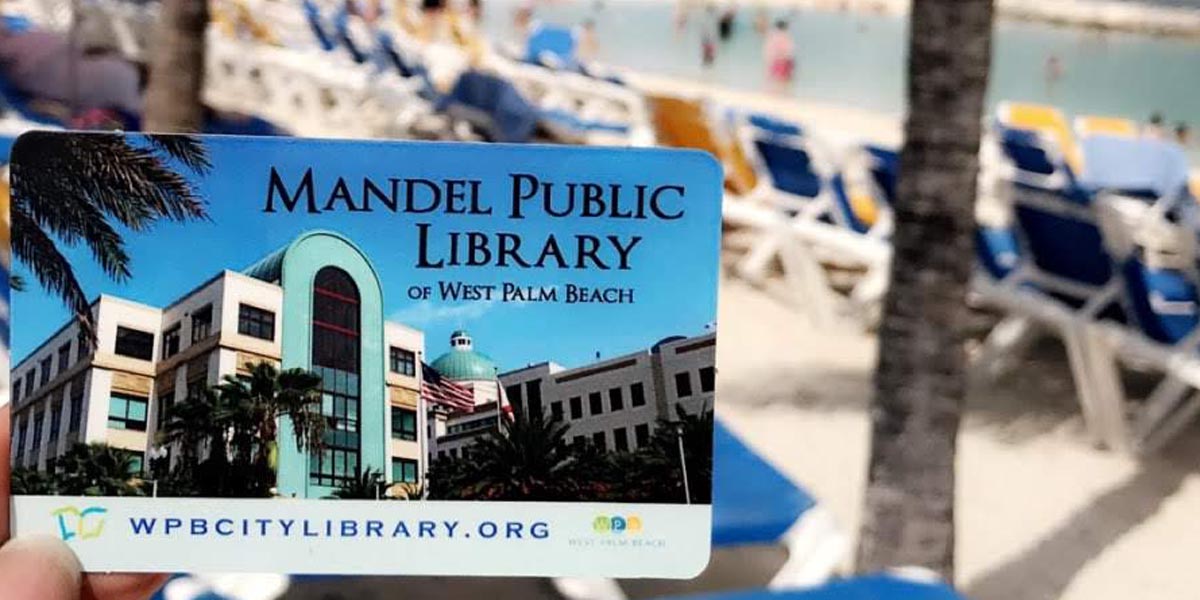 Libary card on beach