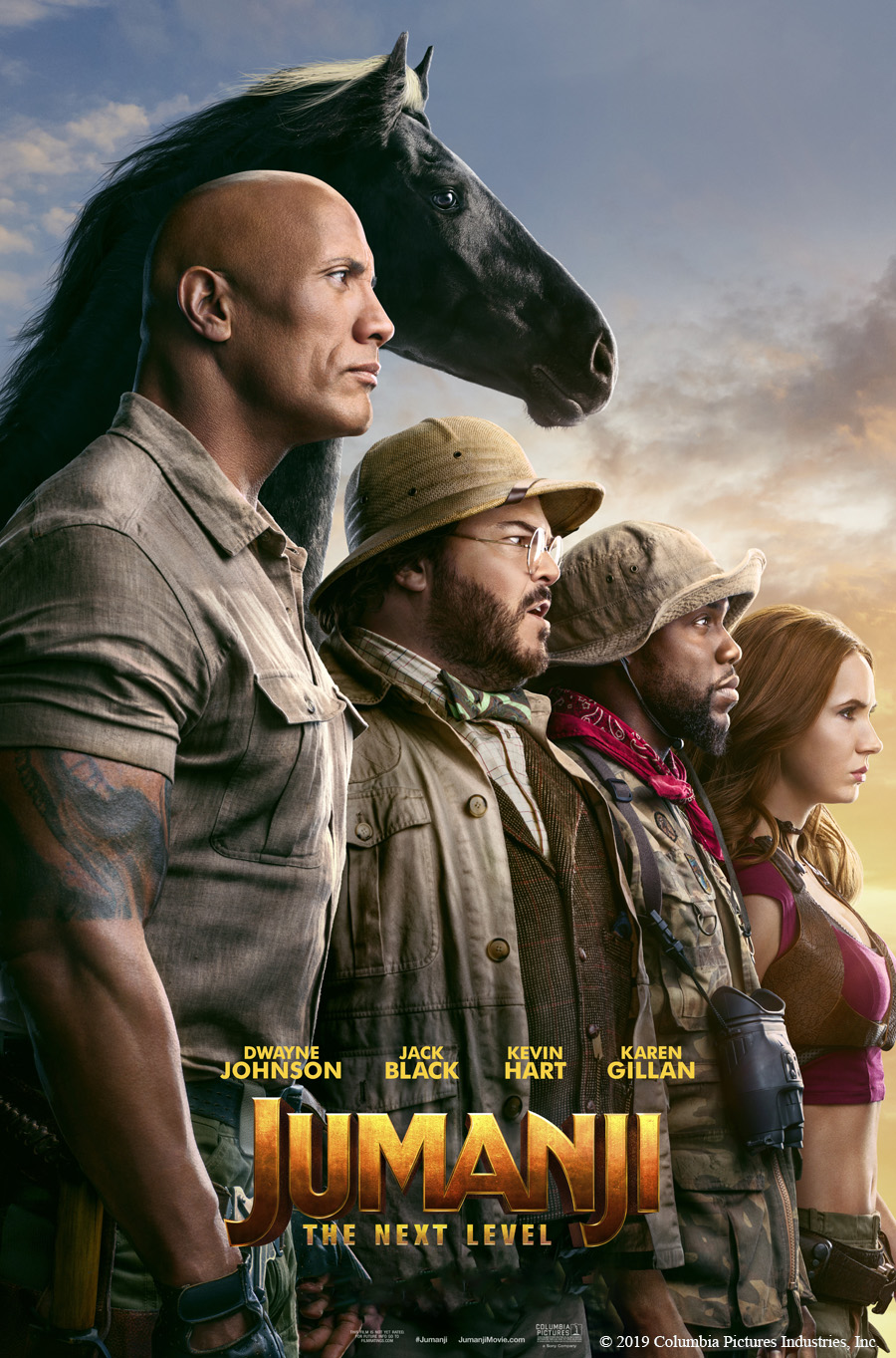 Movie poster for Jumanji Next Level 2019 release Rated Pg-13