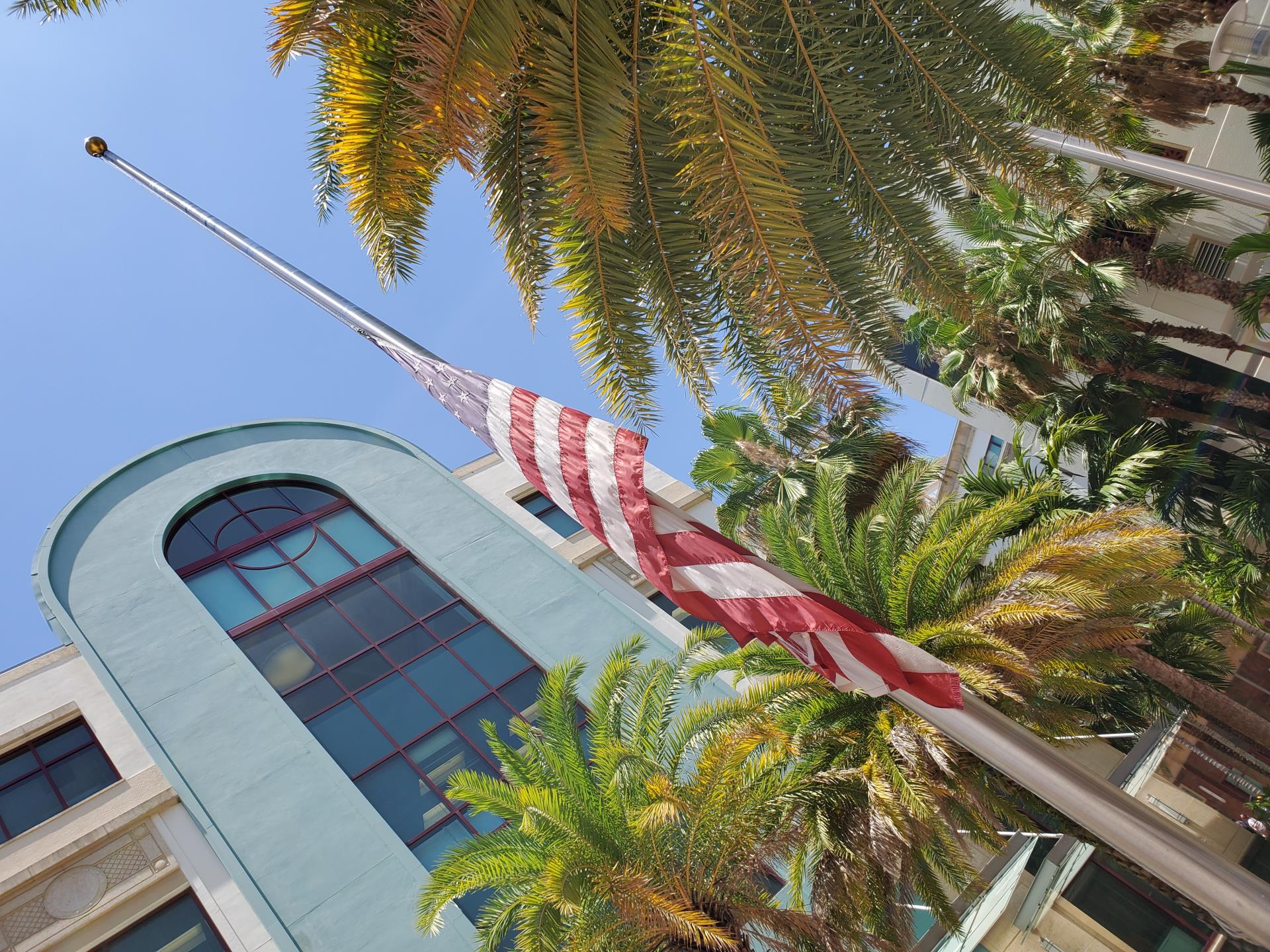 Flag at half staff