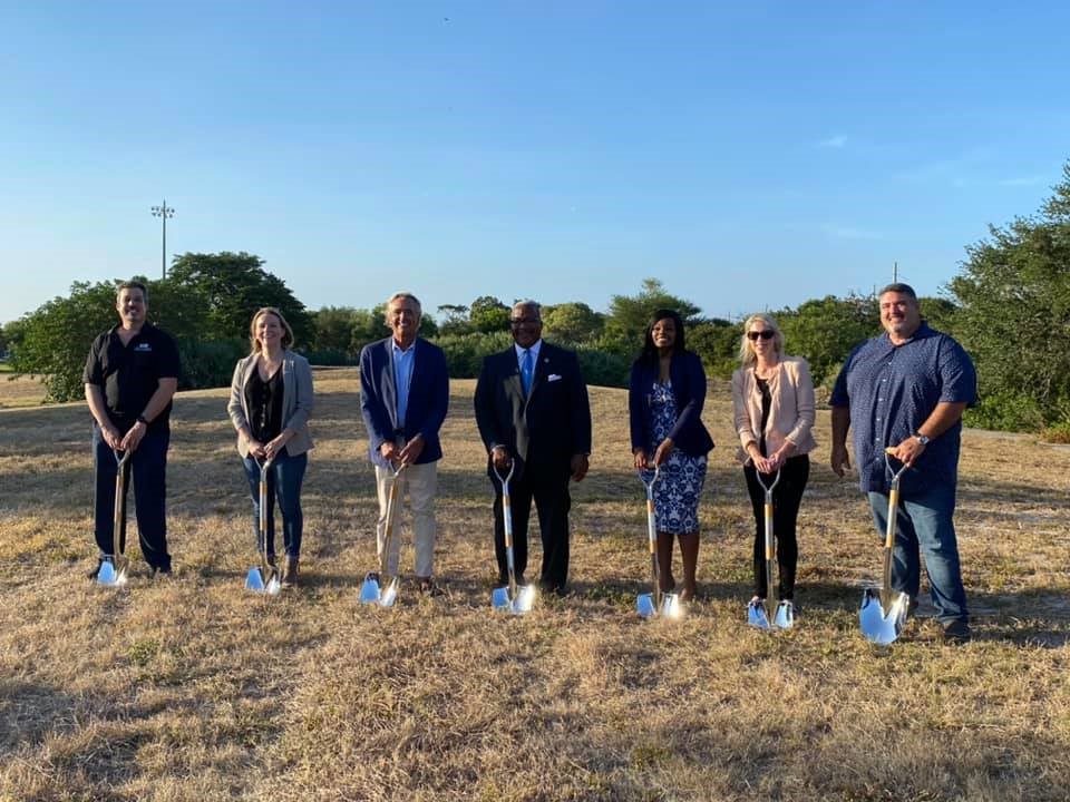 Assistant City Administrator Armando Fana, Commissioner Kelly Shoaf, West Palm Golf Community Trust President Seth Waugh, Mayor Keith A. James, Commissioner Shalonda Warren, Commissioner Christy Fox, Commission President Joe Peduzzi