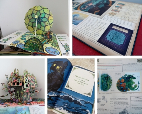 collage of pop-up books