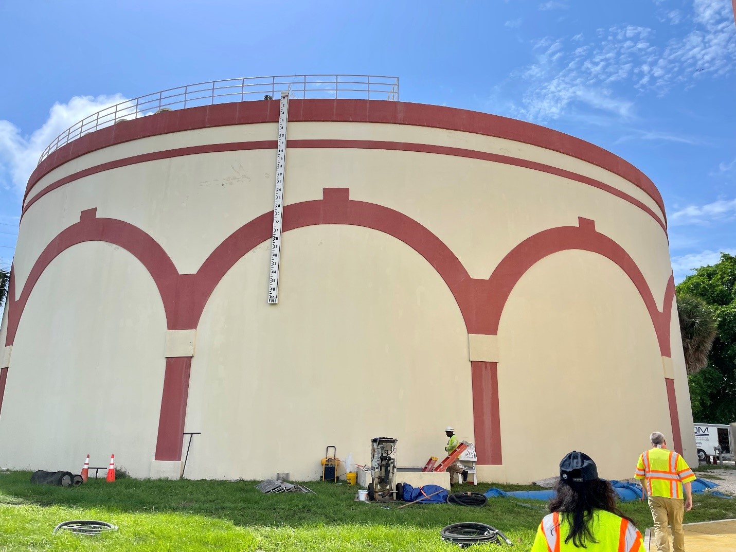 A view of a city water tank