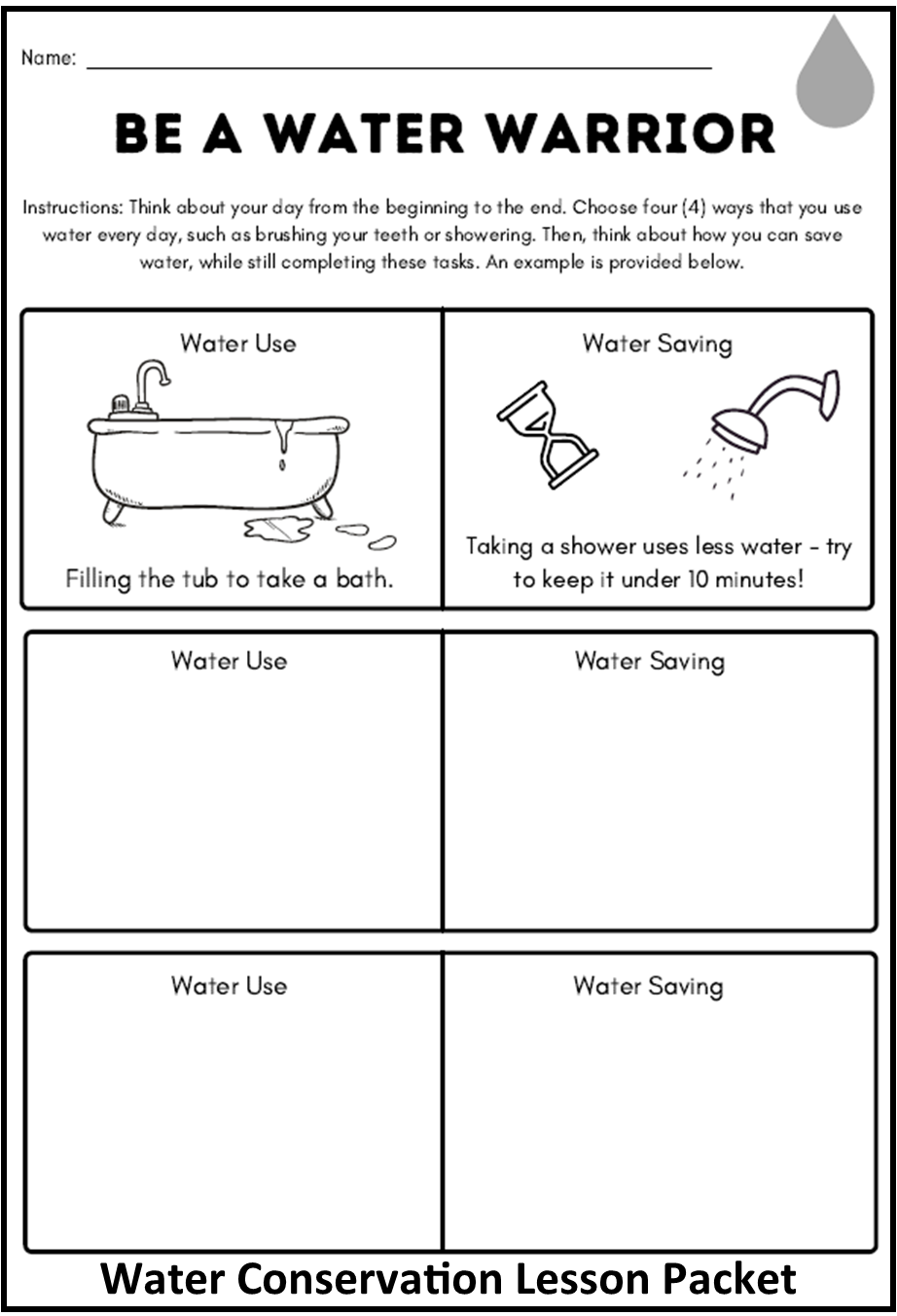 thumbnail image of water conservation worksheet