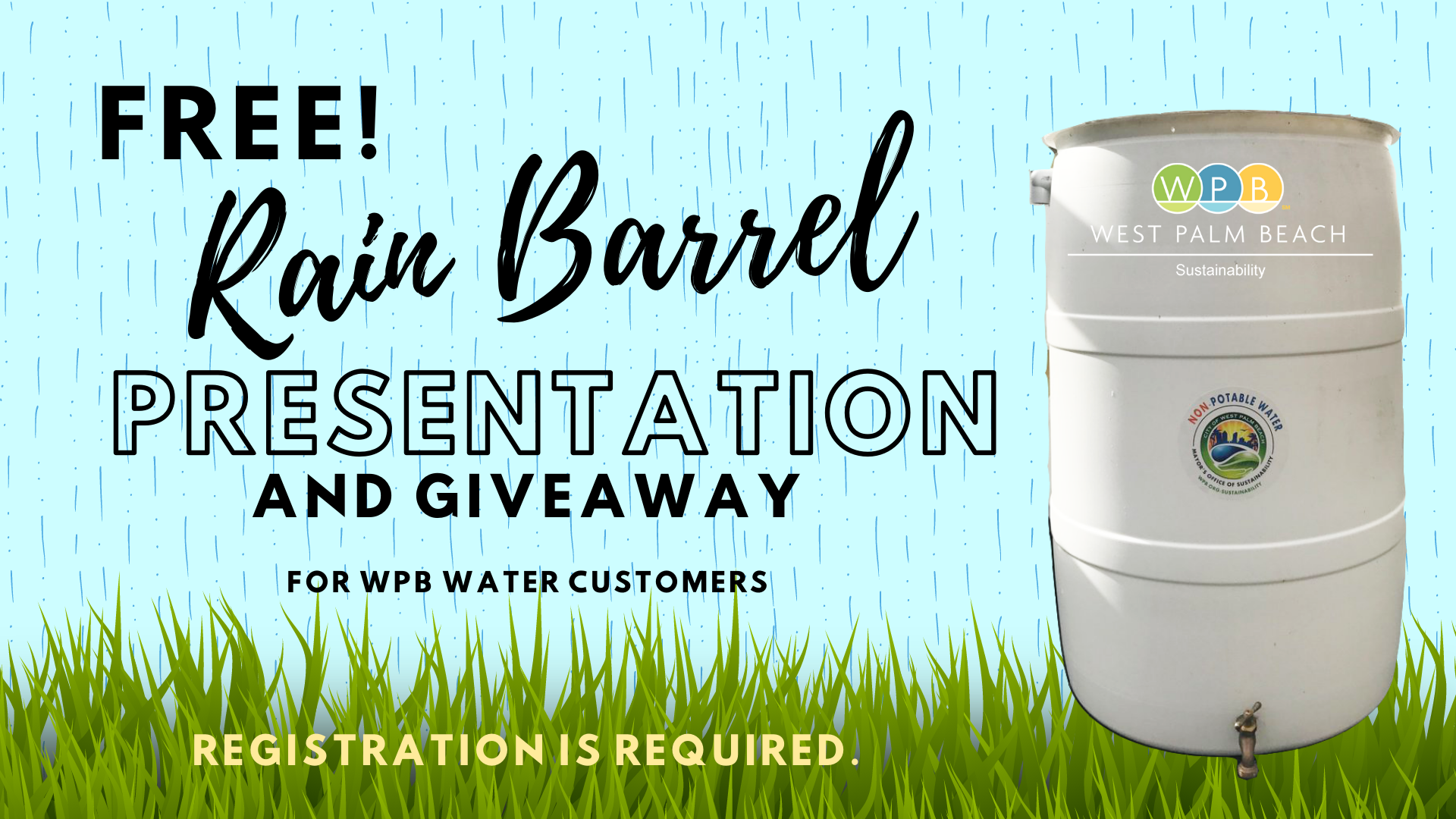 Save water with a FREE Rain Barrel!