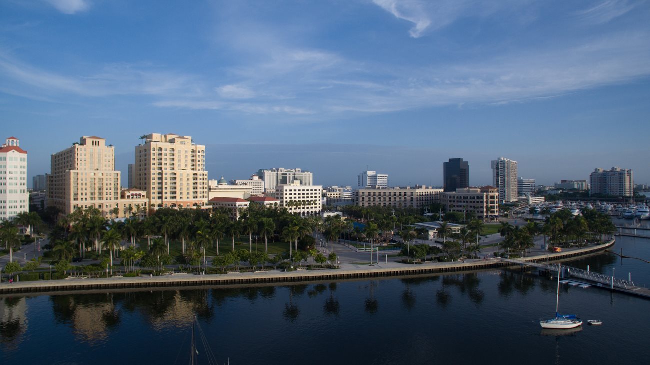 aerial view of bay