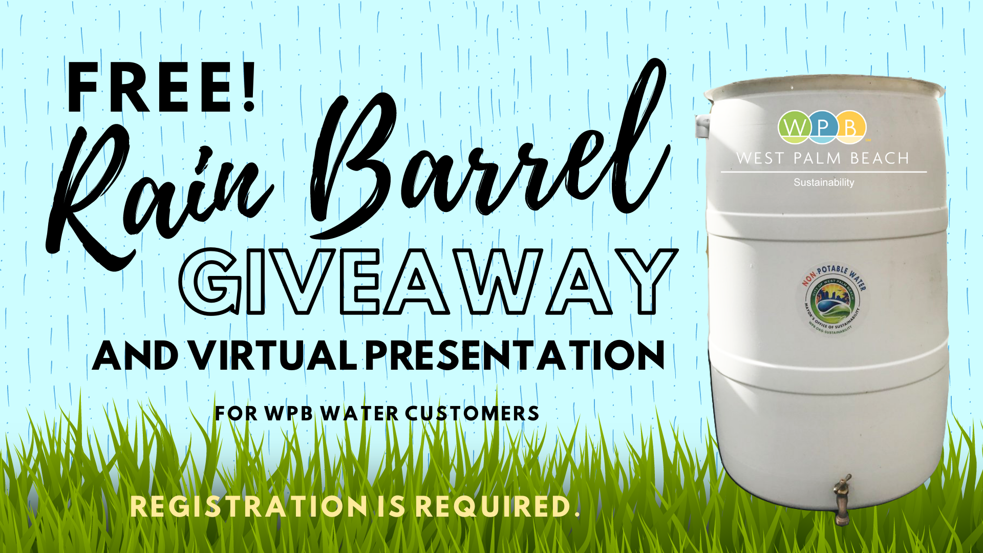 Save water with a FREE Rain Barrel!