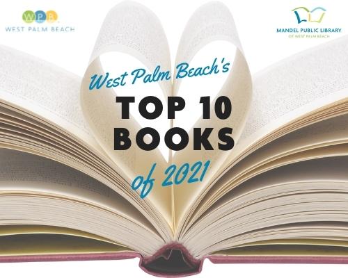 book with pages making a heart with text West Palm Beach's Top 10 Books of 2021