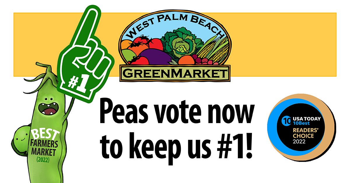 Peas vote for the WPB GreenMarket!