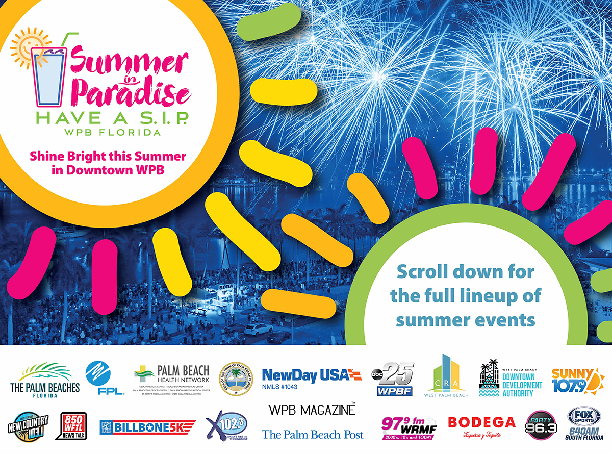 Summer in Paradise logo plus Scroll down for the Full Schedule of Events. Go to Sponsor Page for full list of Sponsors.