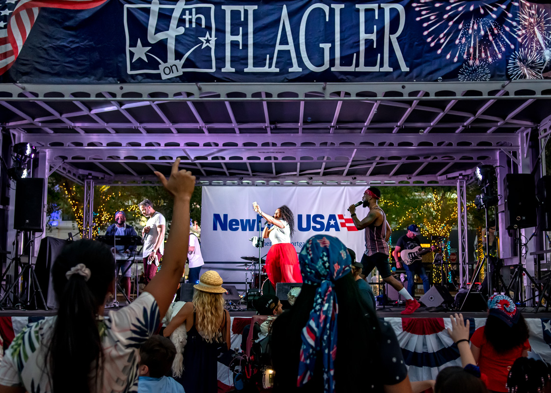 Live Band Performance on 4th on Flagler NewDay USA Stage