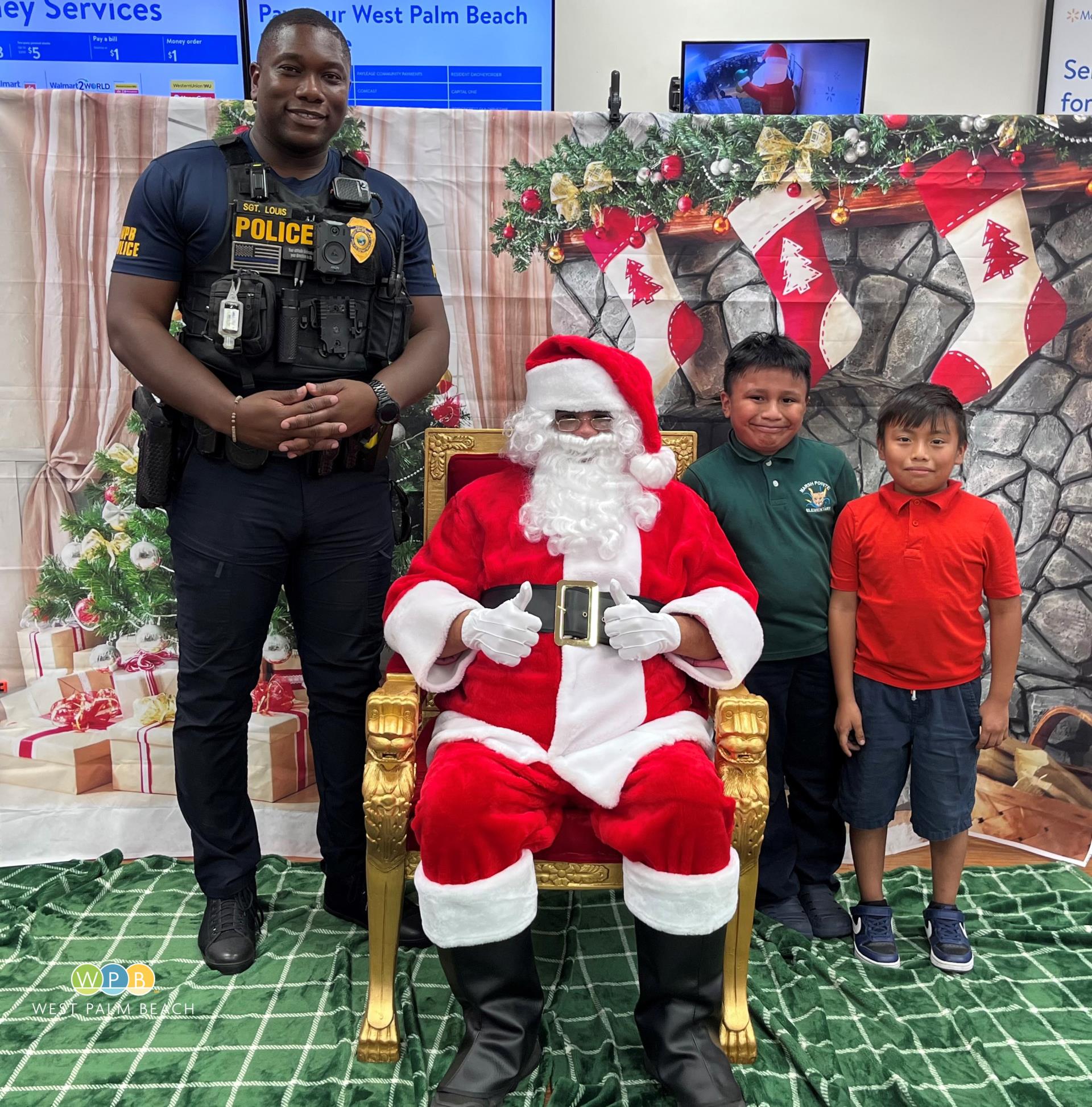 Shop with a Cop - Santa, youngsters