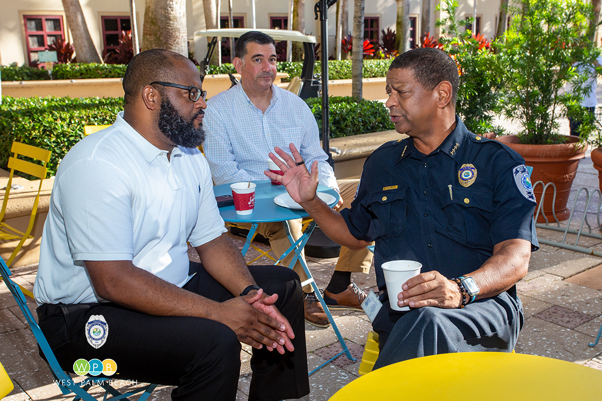 Chief Frank Adderley meets with businessmen